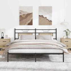 vidaXL sonoma tölgy színű szerelt fa ágykeret matrac nélkül 183x203 cm (4106796)
