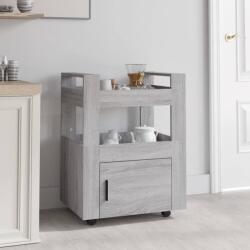 vidaXL szürke sonoma szerelt fa zsúrkocsi 60 x 45 x 80 cm (816830)