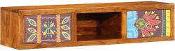 vidaXL tömör akácfa többszínű TV-szekrény 100x30x22 (4016506) - vidaxl