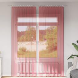 vidaXL 2 db borvörös fátyolfüggönyök hurokkal 140x260 cm (4102340) - vidaxl