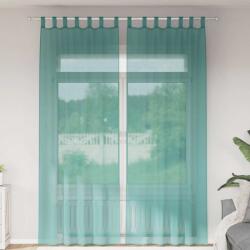 vidaXL 2 db türkizkék voile függönyök rúd zsebekkel (4102240)