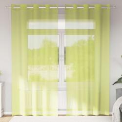 vidaXL 2 db almazöld fátyolfüggönyök rojtokkal 140x245 cm (4102056) - vidaxl