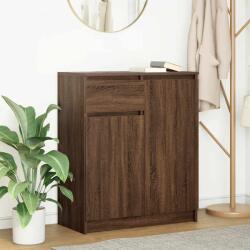 vidaXL barna tölgy szerelt fa tálalószekrény fiókos 71x35x84 cm (861595) - vidaxl
