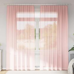 vidaXL 2 db rózsaszín fátyolfüggönyök hurokkal 140x245 cm (4102289) - vidaxl