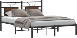 vidaXL barna tölgy színű szerelt fa ágykeret matrac nélkül 140x200 cm (4106842) - vidaxl