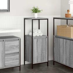 vidaXL szürke sonoma fürdőszobaszekrény polcokkal 36x35x95 cm (861915)