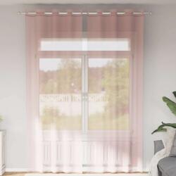 vidaXL 2 db rózsaszín fátyolfüggönyök rojtokkal 140x300 cm (4102100) - vidaxl