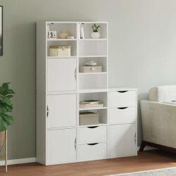 vidaXL 5 db fehér tömörfa fenyőfa oldalsó szekrény ODDA 40x24x79 cm (3365359)