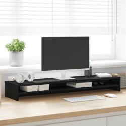 vidaXL fekete tölgy színű szerelt fa monitorállvány 100 x 24 x 13 cm (862419)