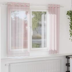 vidaXL 2 db világos rózsaszínű fátyolfüggönyök rojtokkal 140x175 cm (4102084) - vidaxl