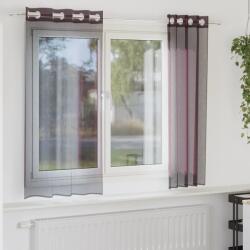 vidaXL 2 db lila fátyolfüggönyök rojtokkal 140x140 cm (4102101) - vidaxl