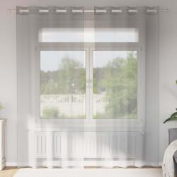 vidaXL 2 db világosszürke fátyolfüggönyök rojtokkal 140x245 cm (4102110) - vidaxl