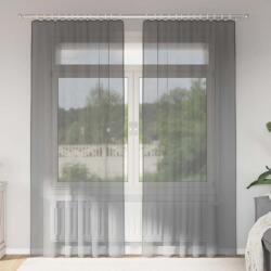 vidaXL 2 db sötétszürke fátyolfüggönyök hurokkal 140x245 cm (4102274) - vidaxl
