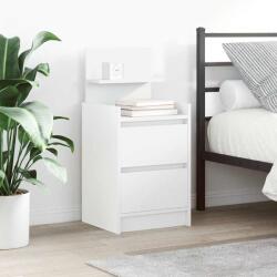 vidaXL 2 db fehér éjjeliszekrények 2 fiókkal 38x34x80 cm (861356)