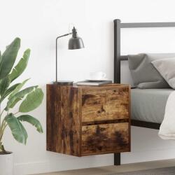 vidaXL 2 db füstös tölgy színű fali éjjeliszekrény 38x34x40 cm (861256)