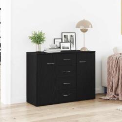 vidaXL fekete tölgy szerelt fa tálalószekrény 88x30x64 cm (862446)