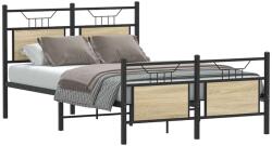vidaXL sonoma tölgy színű szerelt fa ágykeret matrac nélkül 120x200 cm (4106808)