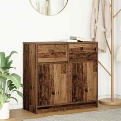 vidaXL antik fa szerelt fa tálalószekrény fiókos 80x34x76 cm (861542) - vidaxl