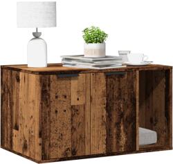 vidaXL antik fa színű szerelt fa macskaalomdoboz 80 x 50 x 45 cm (857740) - vidaxl