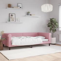 vidaXL rózsaszín bársony kanapéágy 100 x 200 cm (354254)