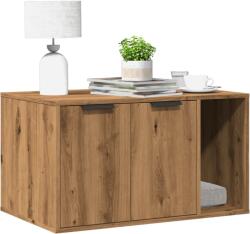 vidaXL kézműves tölgy színű szerelt fa macskaalomdoboz 80 x 50 x 45 cm (857741) - vidaxl