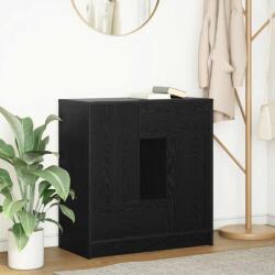 vidaXL fekete tölgy komód fiókokkal és ajtókkal 70, 5x34x74, 5 cm (861842) - vidaxl