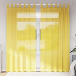 vidaXL 2 db sárga voile függönyök rúd zsebekkel (4102229)