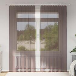 vidaXL 2 db barna fátyolfüggönyök fülecske tetejével 140x260 cm (4102263)