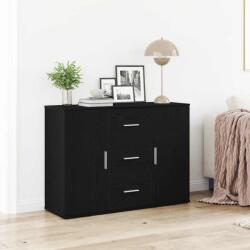 vidaXL fekete tölgyszínű szerelt fa tálalószekrény 91 x 29, 5 x 65 cm (862477)