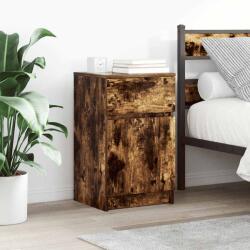 vidaXL 2 db füstös tölgy színű szerelt fa éjjeliszekrény 39x35x65 cm (861328)