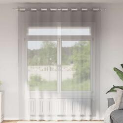 vidaXL 2 db világosszürke fátyolfüggönyök rojtokkal 140x260 cm (4102111)