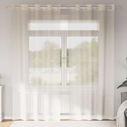 vidaXL 2 db krémszínű fátyolfüggönyök rojtokkal 140x245 cm (4102074)