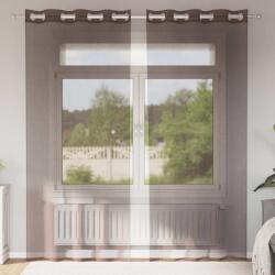 vidaXL 2 db barna fátyolfüggönyök rojtokkal 140x225 cm (4102067)