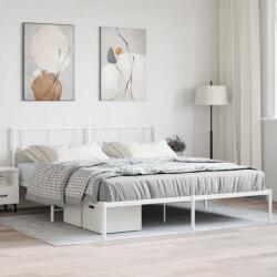 vidaXL fehér fém ágykeret fejtámlával 180 x 200 cm (372232)