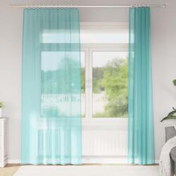 vidaXL 2 db türkizkék fátyolfüggönyök hurokkal 140x245 cm (4102329)