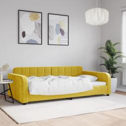 vidaXL sárga bársony kanapéágy 100 x 200 cm (354070)