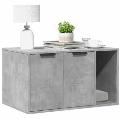 vidaXL betonszürke szerelt fa macskaalomdoboz 80 x 50 x 45 cm (857736) - vidaxl