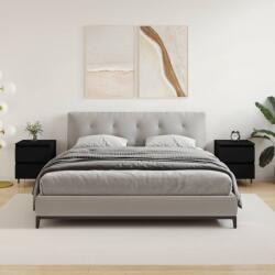 vidaXL 2 db fekete szerelt fa éjjeliszekrény 40 x 35 x 50 cm (826863)