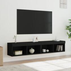 vidaXL 2 db fekete TV-szekrény LED-világítással 80x30x30 cm (837144)