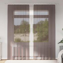 vidaXL 2 db barna fátyolfüggönyök fülecske tetejével 140x260 cm (4102264) - vidaxl