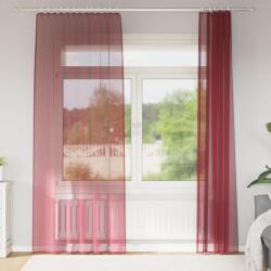 vidaXL 2 db borvörös fátyolfüggönyök hurokkal 140x245 cm (4102339) - vidaxl