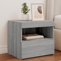 vidaXL szürke sonoma éjjeliszekrény LED-világítással 50 x 40 x 45 cm (836773)