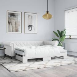 vidaXL fehér kihúzható műbőr heverő 90 x 200 cm (3197724)