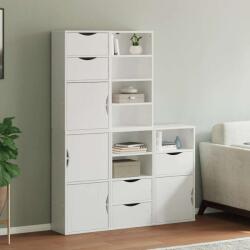 vidaXL 5 db fehér tömörfa fenyőfa oldalsó szekrény ODDA 40x24x79 cm (3365363)