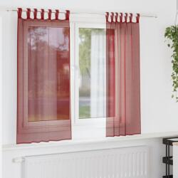 vidaXL 2 db borvörös voile függönyök rúd zsebekkel (4102247)