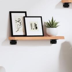 vidaXL világosbarna kezelt tömör tölgyfa fali polc 40x10x2 cm (363620)