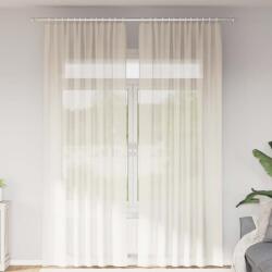 vidaXL 2 db krém színű fátyolfüggönyök fülecske tetejével 140x260 cm (4102270)