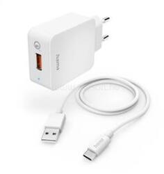Hama 00201626 "QC 3.0" USB -Type-C kábellel (19, 5w), fic e3 hálózati töltő szett (fehér) (HAMA_00201626) (HAMA_00201626)