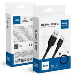 hoco. Bluestar Type-C kábel 3A, 1m, fekete, DC-001AC3.0 (BS281648) (BS281648)