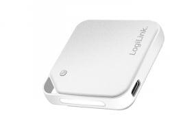 LogiLink Mini kézmelegítő, 2000 mAh, kétoldalas melegítés, zseblámpával, fehér (PA0317) (PA0317)